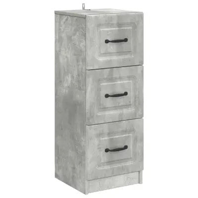 vidaXL Predalna omara Betonsko siva 33 x 34,5 x 87 cm Inženirski les