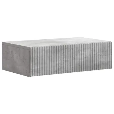 vidaXL Stenska stranska miza Betonsko siva 59 x 34,5 x 17 cm