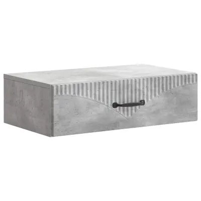 vidaXL Stenska stranska miza Betonsko siva 59 x 34,5 x 17 cm