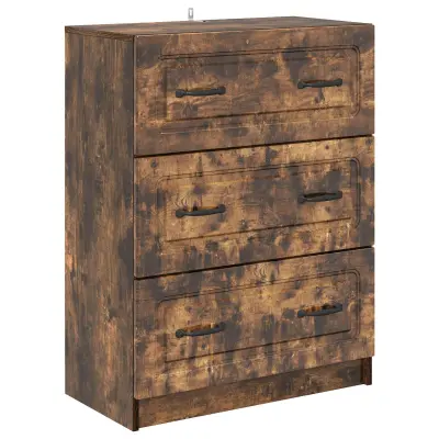 vidaXL Predalna omara Dimljen hrast 66 x 34,5 x 87 cm Inženirski les
