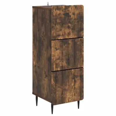 vidaXL Predalna omara Dimljen hrast 33 x 34,5 x 92 cm Inženirski les