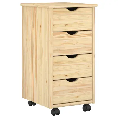vidaXL Gležnji kabinet Rjava 65,5 x 34 x 39 cm Masivno borovo les