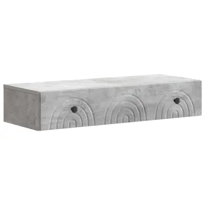 vidaXL Stenska stranska miza Betonsko siva 87,5 x 34,5 x 17 cm