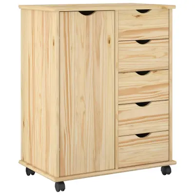 vidaXL Gležnji kabinet Rjava 63,5 x 39 x 79 cm Masivno borovo les