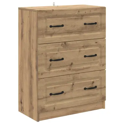 vidaXL Predalna omara Artisan hrast 66 x 34,5 x 87 cm Inženirski les