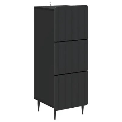 vidaXL Predalna omara Črna 33 x 34,5 x 92 cm Inženirski les