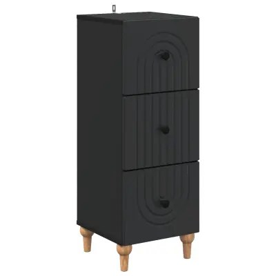 vidaXL Predalna omara Črna 33 x 34,5 x 90 cm Inženirski les