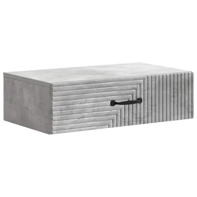 vidaXL Stenska stranska miza Betonsko siva 59 x 34,5 x 17 cm