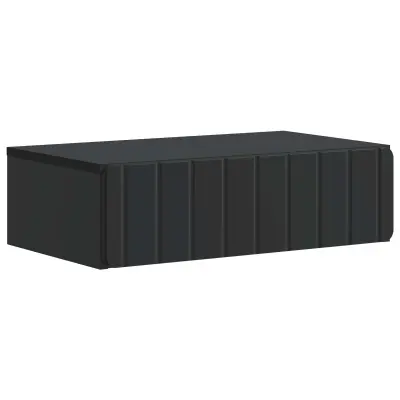 vidaXL Stenska stranska miza Črna 59 x 34,5 x 17 cm Inženirski les