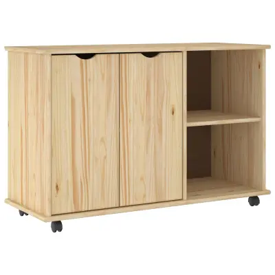 vidaXL Gležnji kabinet Rjava 100 x 39 x 65,5 cm Masivno borovo les