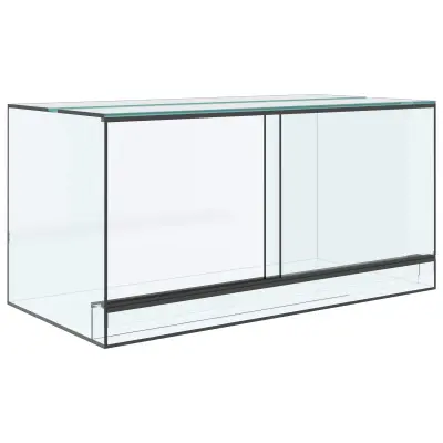 vidaXL Terarij s shranjevanjem Transparentno 80 x 40 x 40 cm Steklo
