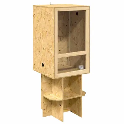 vidaXL Terarij Rjava 50 x 50 x 130 cm OSB