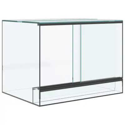 vidaXL Terarij s shranjevanjem Transparentno 40 x 30 x 30 cm Steklo