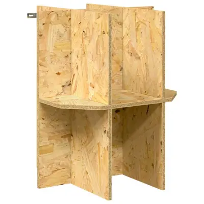 vidaXL Osnova za terarij s polico Rjava 40 x 40 x 50 cm OSB