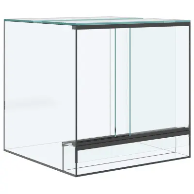 vidaXL Terarij s shranjevanjem Transparentno 30 x 30 x 30 cm Steklo