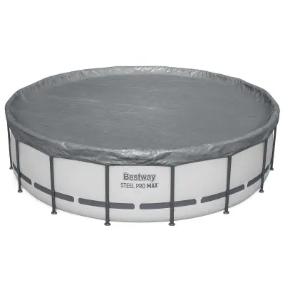 Bestway Pokrov za bazen Ø6,71 m Okrogla Poliester Siva
