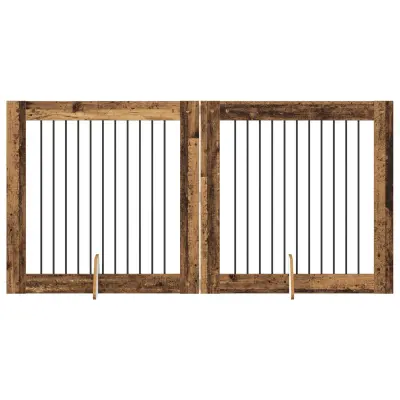 vidaXL Vrata za pse z stojali 2 pcs Star les 100 x 100 cm
