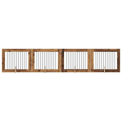 vidaXL Vrata za pse z stojali 4 pcs Star les 100 x 80 cm