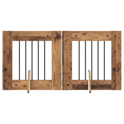 vidaXL Vrata za pse z stojali 2 pcs Star les 60 x 60 cm Inženirski les