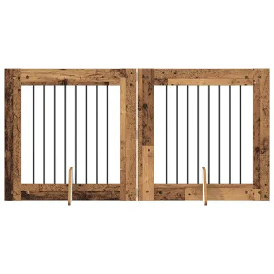 vidaXL Vrata za pse z stojali 2 pcs Star les 80 x 80 cm Inženirski les