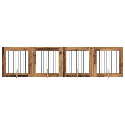 vidaXL Vrata za pse z stojali 4 pcs Star les 80 x 80 cm Inženirski les