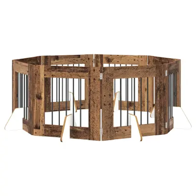 vidaXL Vrata za pse z stojali 8 pcs Star les 60 x 60 cm Inženirski les