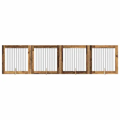 vidaXL Vrata za pse z stojali 4 pcs Star les 100 x 100 cm