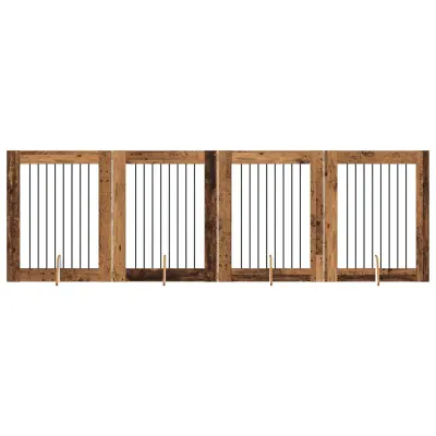 vidaXL Vrata za pse z stojali 4 pcs Star les 80 x 100 cm
