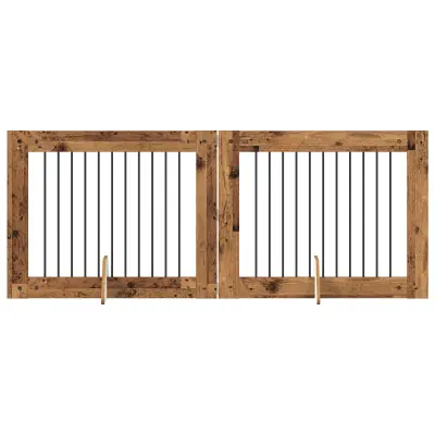 vidaXL Vrata za pse z stojali 2 pcs Star les 100 x 80 cm