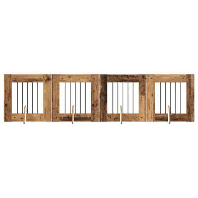 vidaXL Vrata za pse z stojali 4 pcs Star les 60 x 60 cm Inženirski les