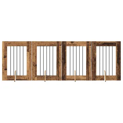 vidaXL Vrata za pse z stojali 4 pcs Star les 60 x 80 cm Inženirski les