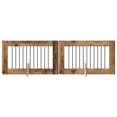vidaXL Vrata za pse z stojali 2 pcs Star les 100 x 60 cm