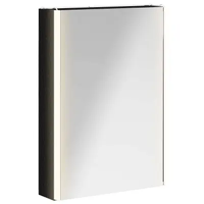 vidaXL Kopalniška ogledalna omara Črna Orehovina 43 x 11,5 x 60,5 cm