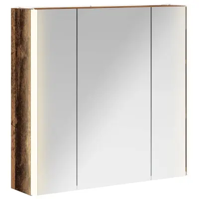 vidaXL Kopalniška ogledalna omara Star les 63,5 x 15,5 x 60,5 cm