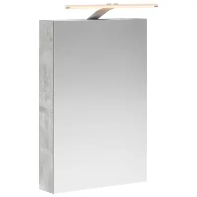 vidaXL Kopalniška ogledalna omara Betonsko siva 40 x 10,5 x 60,5 cm