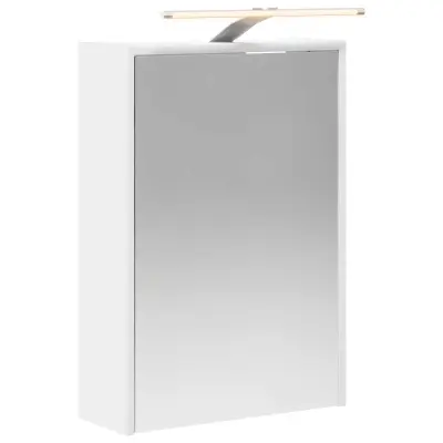 vidaXL Kopalniška ogledalna omara z LED lučmi Bela 43 x 16 x 62.5 cm