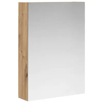 vidaXL Kopalniška ogledalna omara s polico Oreh 50 x 14,5 x 70 cm