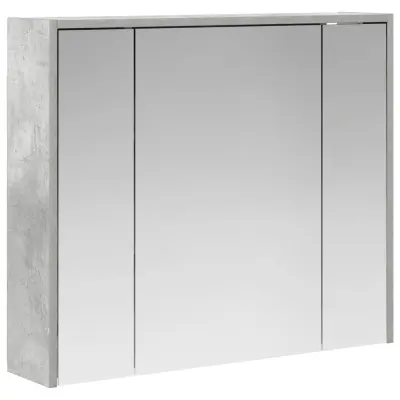 vidaXL Kopalniška ogledalna omara Betonsko siva 73,5 x 16 x 62,5 cm