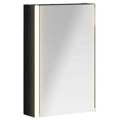 vidaXL Kopalniška ogledalna omara Črna Orehovina 33 x 11,5 x 50 cm