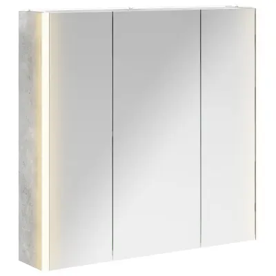 vidaXL Kopalniška ogledalna omara Betonsko siva 73.5 x 15.5 x 70 cm