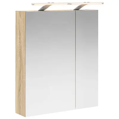 vidaXL Kopalniška ogledalna omara Sonoma hrast 60 x 14,5 x 70 cm
