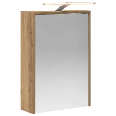 vidaXL Kopalniška ogledalna omara Oreh 43 x 16 x 62.5 cm