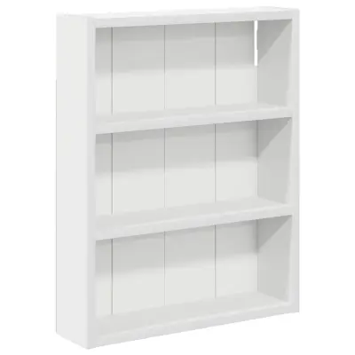 vidaXL Kopalna stenska omarica s polico Bela 40 x 10 x 50 cm
