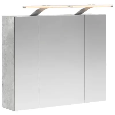 vidaXL Kopalniška ogledalna omara Betonsko siva 60 x 14,5 x 50 cm