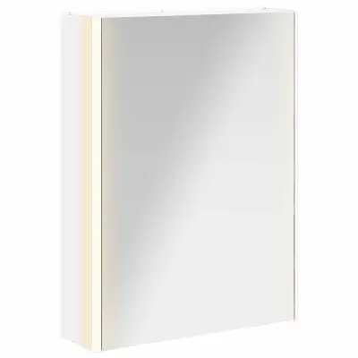 vidaXL Kopalniška ogledalna omara Bela 53,5 x 15,5 x 70 cm