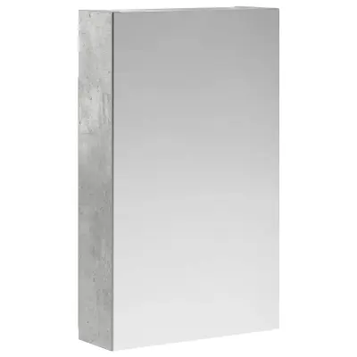 vidaXL Kopalniška ogledalna omara Betonsko siva 30 x 10,5 x 50 cm