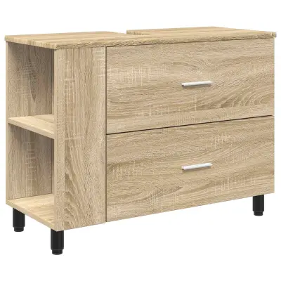 vidaXL Kopalniška enota Sonoma hrast 80 x 35 x 60 cm Inženirski les