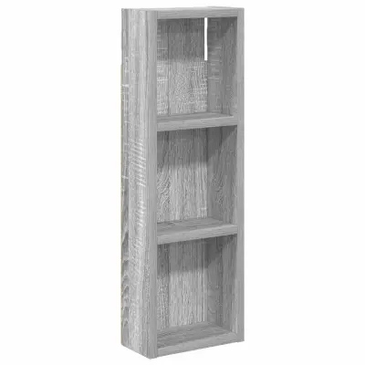 vidaXL Kopalna stenska omarica s polico Siva Sonoma 20 x 10 x 60,5 cm