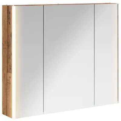 vidaXL Kopalniška ogledalna omara Star les 83,5 x 15,5 x 70 cm