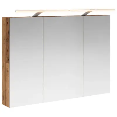 vidaXL Kopalniška ogledalna omara s polico Star les 100 x 14,5 x 70 cm